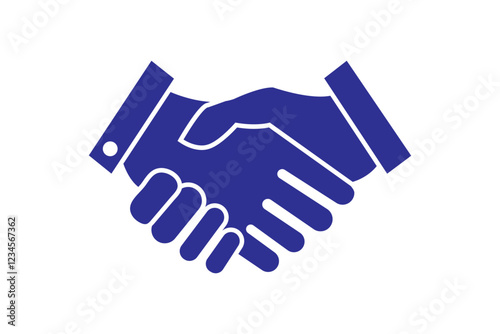 Handshake icon, Business agreement handshake vector