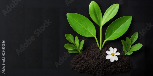 New Growth on Dark Background
