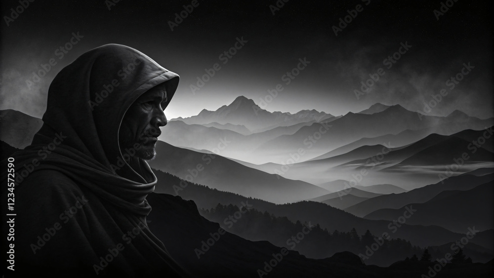 person in the mountains person in the mountains