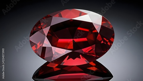 Stunning Red Garnet Gemstone Oval Cut High Quality