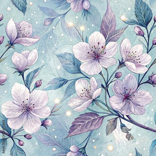 Wallpaper Mural seamless floral background Torontodigital.ca