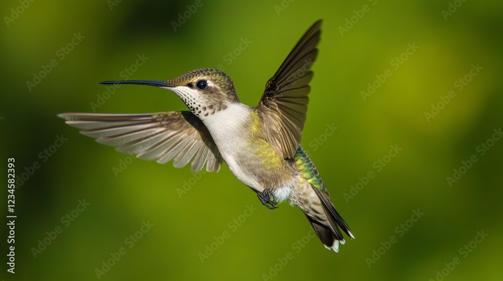 Obraz premium A hummingbirdâ€™s wings beat so fast, yet its beauty is found in stillness. 