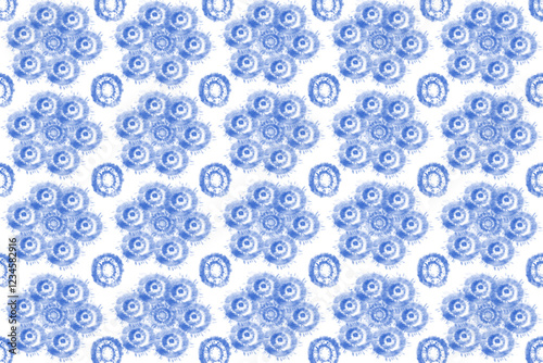 seamless pattern with blue circles