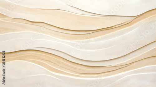 Abstract Beige Wave Pattern Background Texture