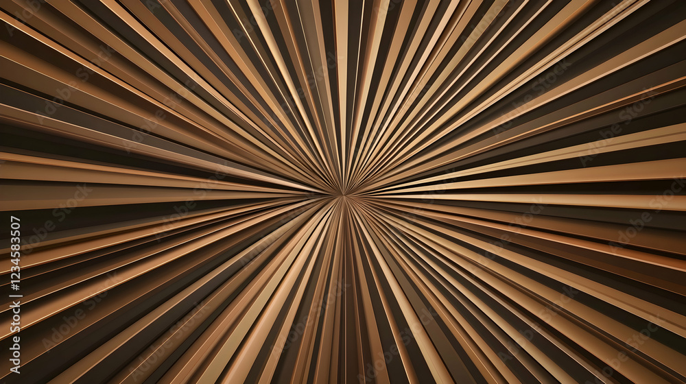 Fototapeta premium Abstract brown radial lines background; design, website, presentation