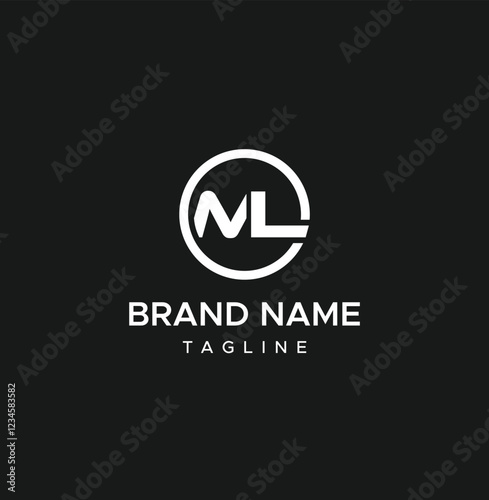 Minimalist ML Typography Logo for Corporate Identity
