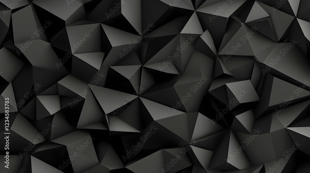 Abstract dark grey geometric triangle pattern background, ideal for website design Abstract dark grey geometric triangle pattern background, ideal for website design