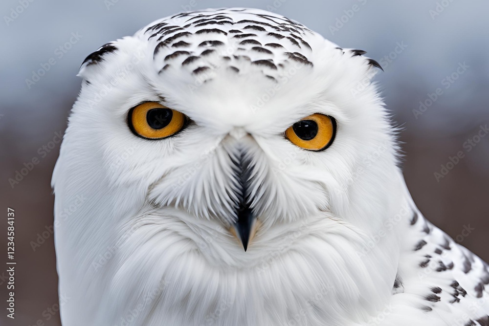 Obraz premium Snowy Owl Face Close-up