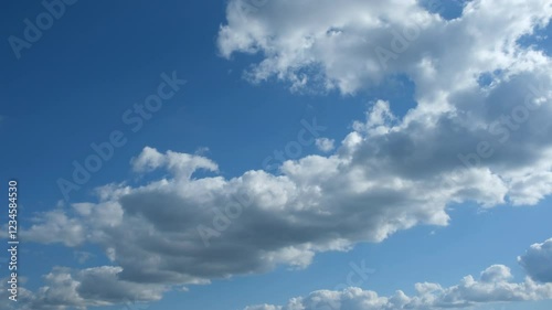 white clouds and blue sky .time lapse