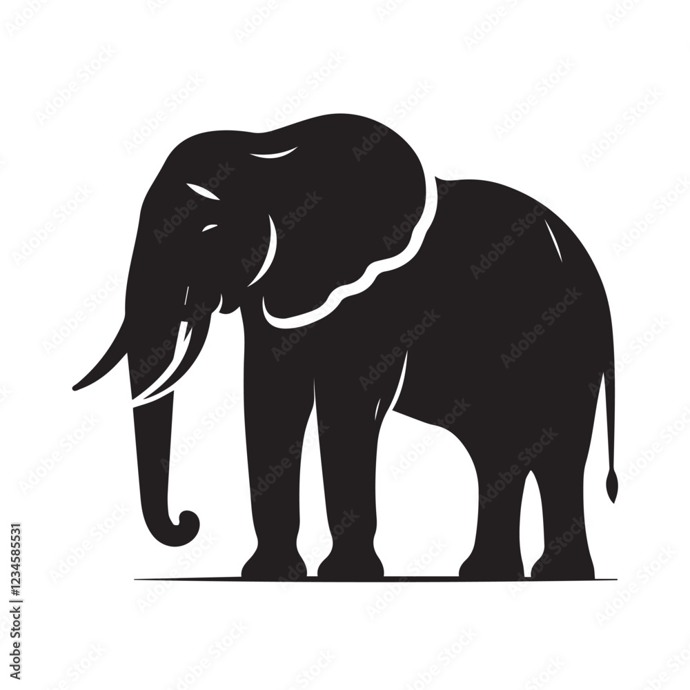 Elephant Head Silhouette vector Elephant Head Silhouette vector