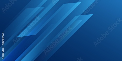 Modern abstract gradient dark navy blue banner background