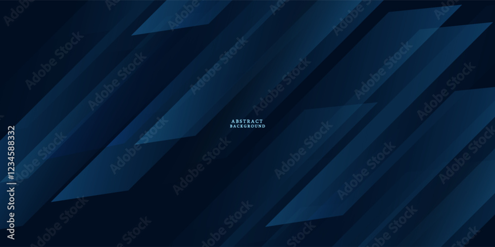 Fototapeta premium Modern abstract gradient dark navy blue banner background