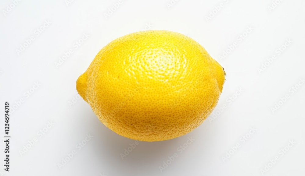 Fresh and Juicy Lemon on a Clean White Background for Recipes