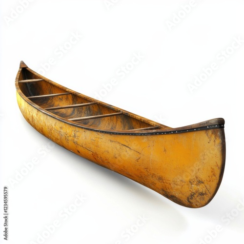 Canoe Isolated on White Background