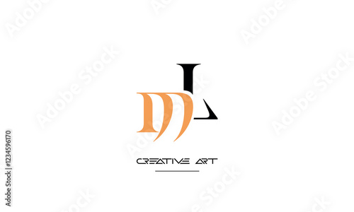 LM, ML, L, M abstract letters logo monogram