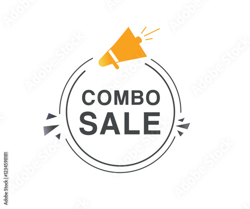 Combo sale banner label icon speech bubble modern element design. Vector sign.