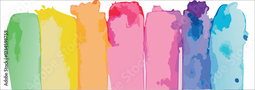 Abstract watercolor background vector illustration. Simple modern design wallpaper