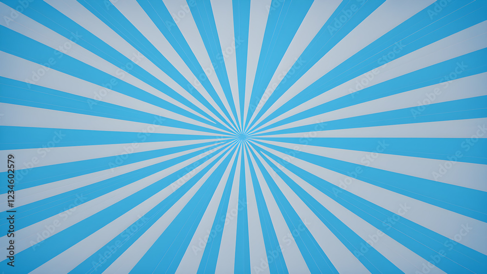 Fototapeta premium Retro blue vector banner wallpaper background with radial stripes. Radiant stripes retro banner background. Retro blue vector banner backdrop background. Generative AI