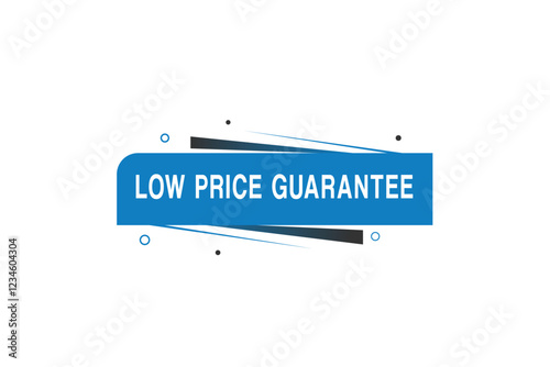 Low price guarantee banner template web element or announcement. vector illustration design flat style.