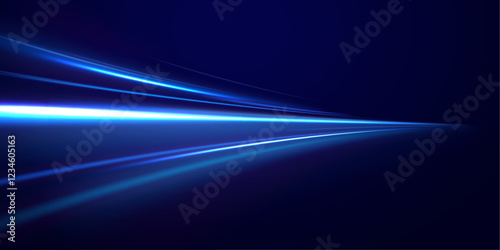 Colorful Light Trails, Long Time Exposure Motion Blur Effect. Abstract fire flare trace lens flares acceleration speed motion on night road. Acceleration speed motion on night road.