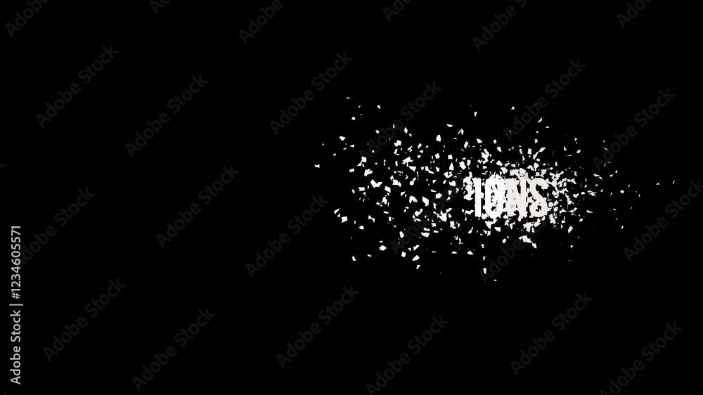 We Are The Champions text animation with disintegration particle effects, 4k video We Are The Champions text animation with disintegration particle effects, 4k video