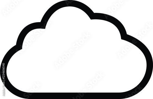  Cloud icon in line trendy web icon. Clouds symbol for your web site design, logo, app, UI shapes design . Data technology icon.