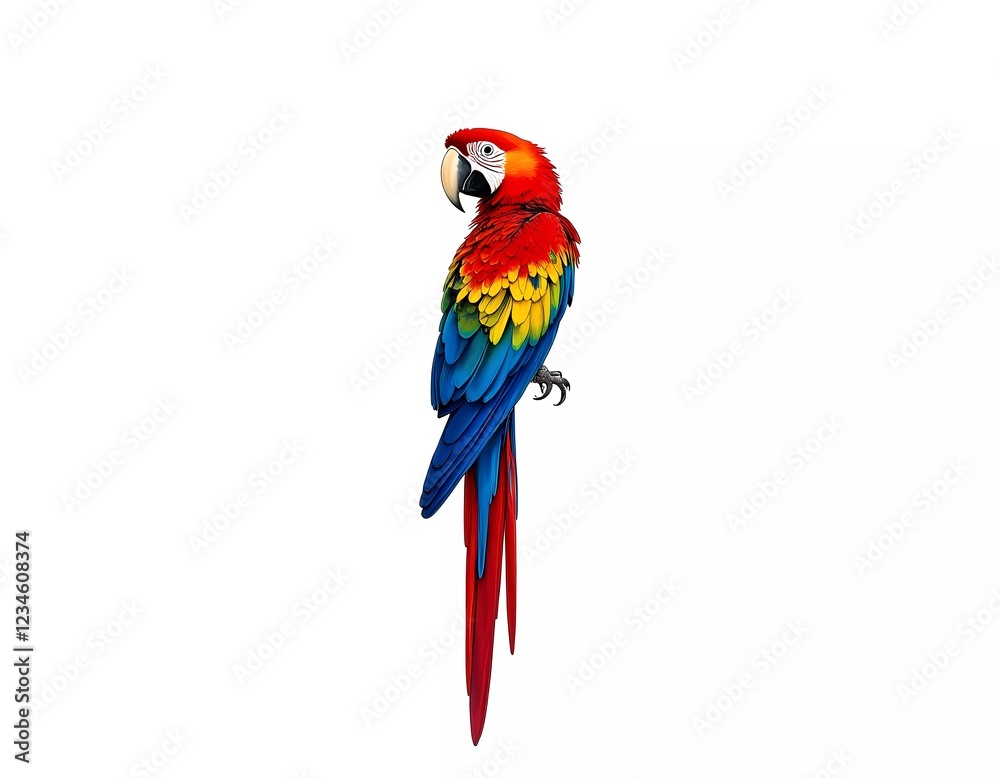 Obraz premium Scarlet Macaw: A Vibrant Tropical Bird