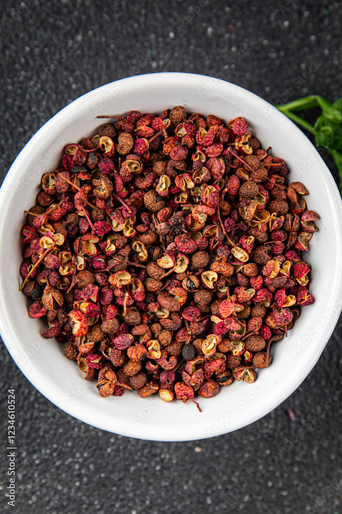 pepper Sichuan spice pepper peas fresh tasty food gourmet food background on the table rustic food top view copy space pepper Sichuan spice pepper peas fresh tasty food gourmet food background on the table rustic food top view copy space