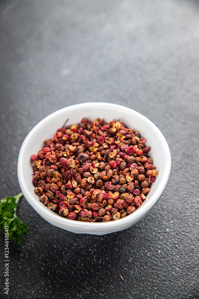 pepper Sichuan spice pepper peas fresh tasty food gourmet food background on the table rustic food top view copy space pepper Sichuan spice pepper peas fresh tasty food gourmet food background on the table rustic food top view copy space
