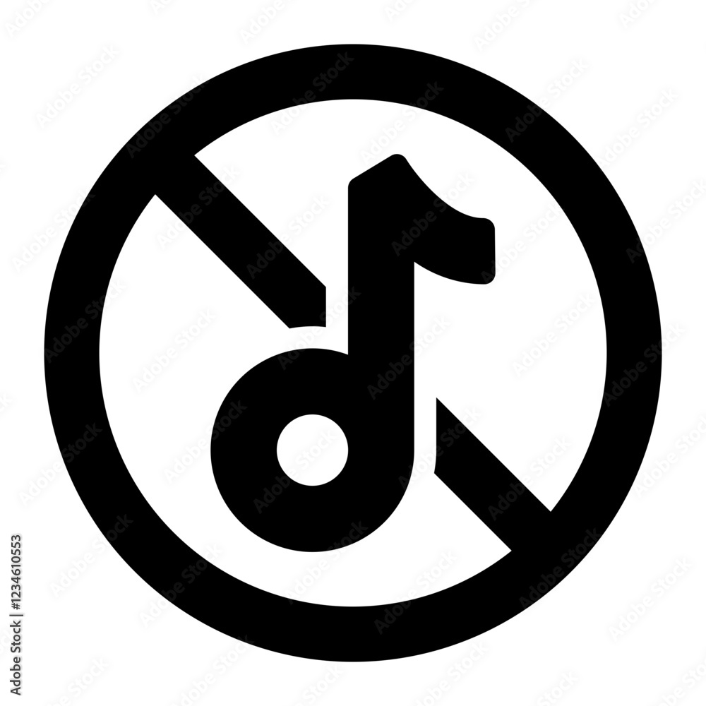 no music glyph icon no music glyph icon