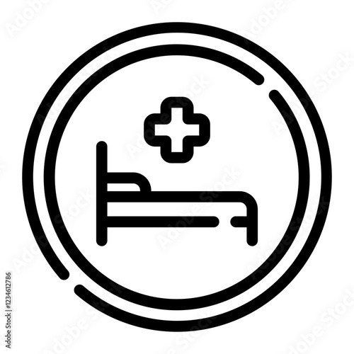 hospital line icon