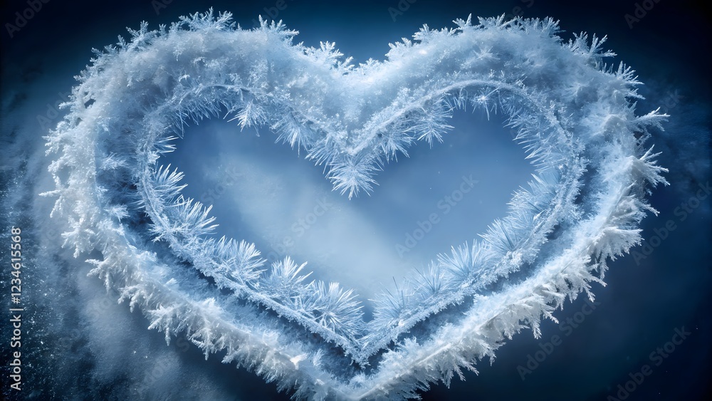 Fototapeta premium Frozen Heart Shape
