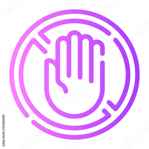 stop sign gradient icon