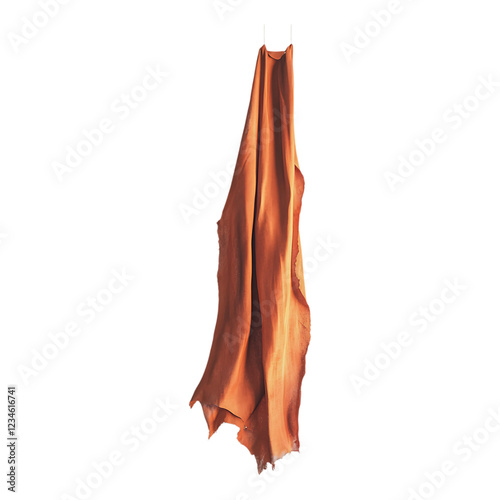 PNG Torn Red Cloth Against Transparent Background for Textile, Tattered, or Dramatic Design Projects