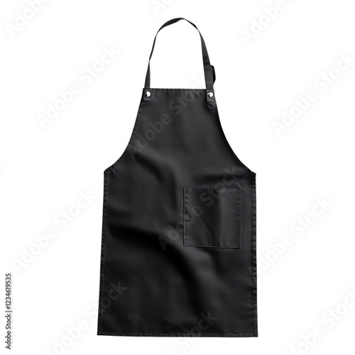 PNG Black Apron Against Transparent Background for Culinary Branding, Fashion Design, or Restaurant and Kitchen Use Projects