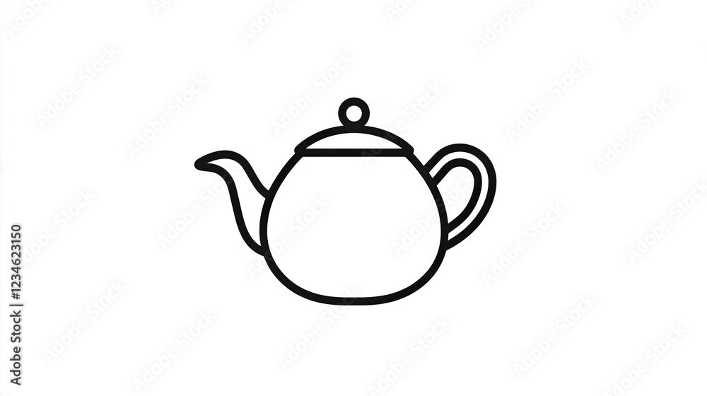 Simple line art illustration of a teapot, perfect for tea-related designs or websites. Simple line art illustration of a teapot, perfect for tea-related designs or websites.