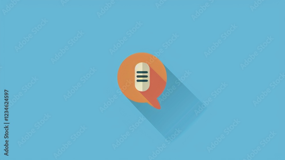 Voice Message Contact Icon: Flat Vector Illustration for Communication and Messaging Apps Voice Message Contact Icon: Flat Vector Illustration for Communication and Messaging Apps