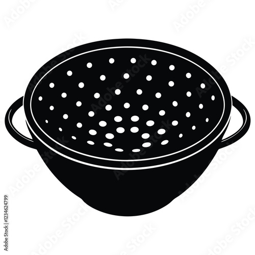 Premium Colander Vector – Editable and Ready for Adobe Stock