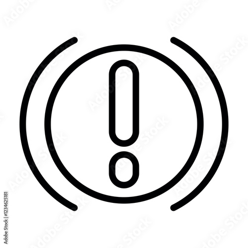 car brake alert vector icon