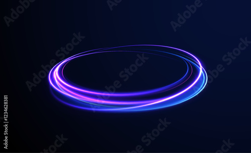 Abstract circle, white color glowing lines background. Curve white line light effect. Light cool whirlwind. Vector sparkle, png, effect, wave,neon,line.