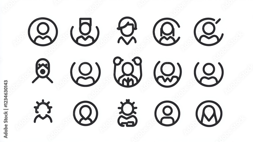 Set of web icons in a simple style for businesses. Icons for building teams, working together, coaching team, meeting, managing, team motivation, and more. Set of web icons in a simple style for businesses. Icons for building teams, working together, coaching team, meeting, managing, team motivation, and more.