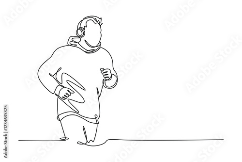 Continuous one line drawing autumnal lifestyle concept. Doodle vector illustration.