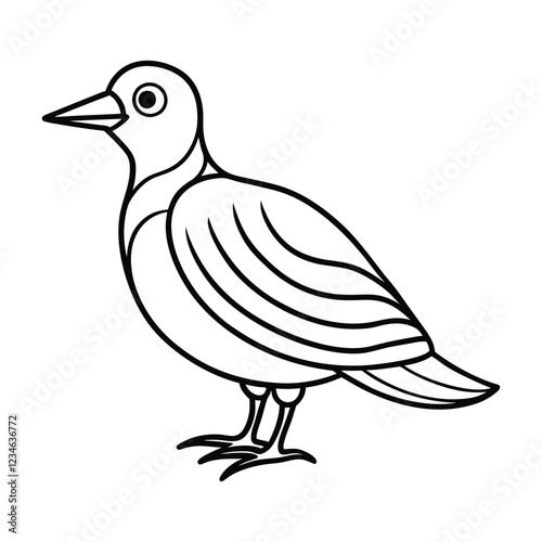 hand drawn vector illustration of a bird