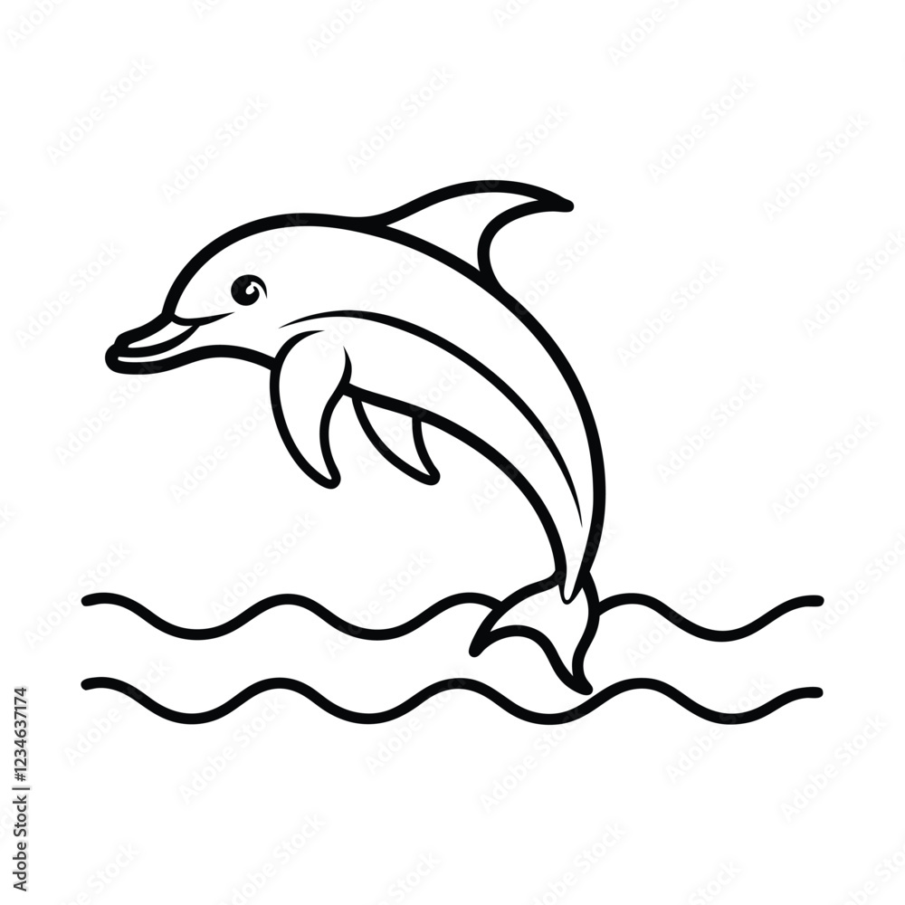 silhouette of a dolphin vector illustrator silhouette of a dolphin vector illustrator