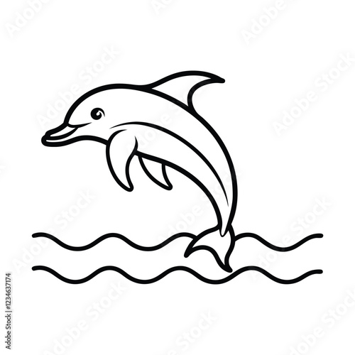 silhouette of a dolphin vector illustrator