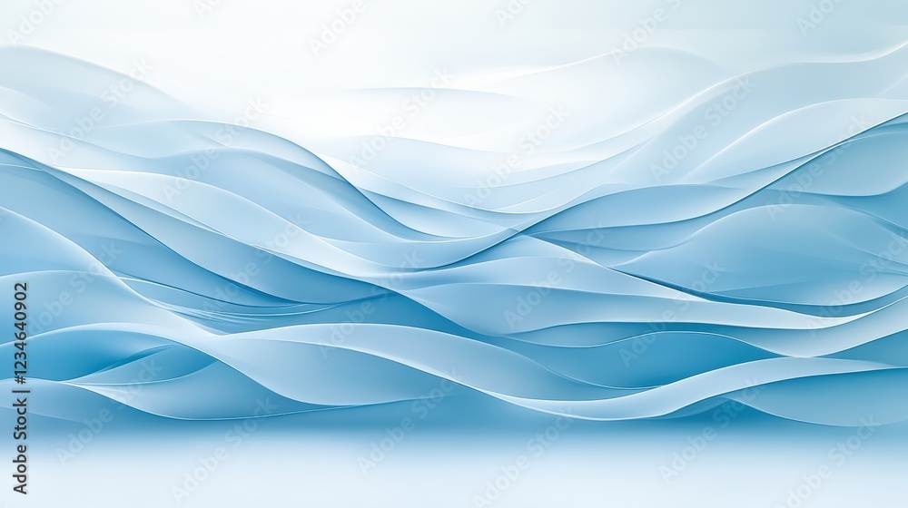 Fototapeta premium Abstract blue waves background, serene flowing lines and artistic design for modern backdrop