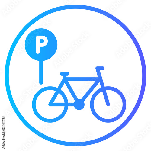 bicycle parking gradient icon