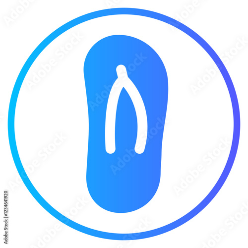 flip flops gradient icon