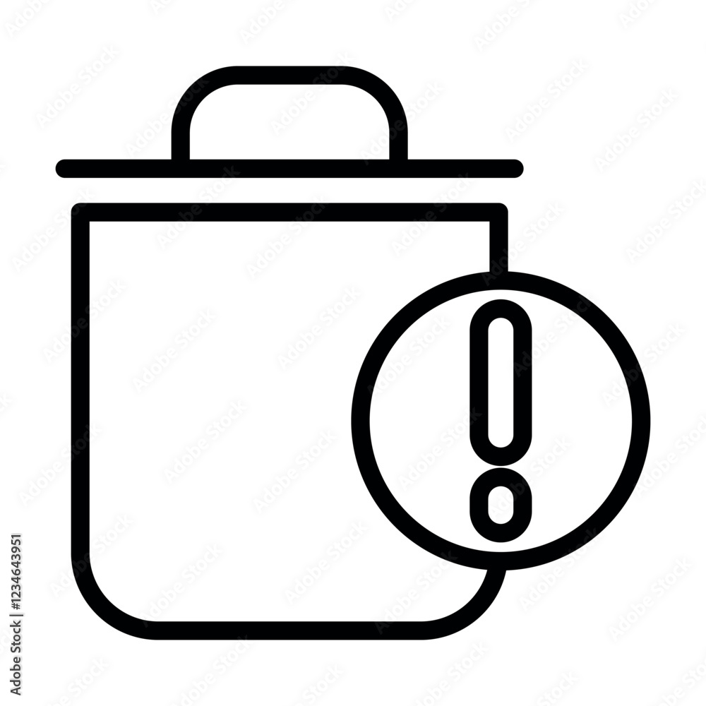 delete alert vector icon delete alert vector icon