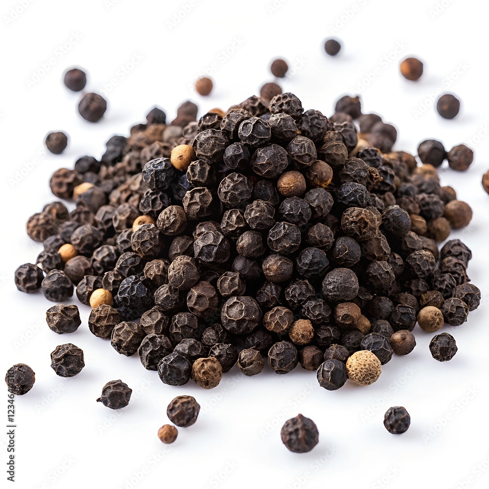 pile of black peppercorns pile of black peppercorns